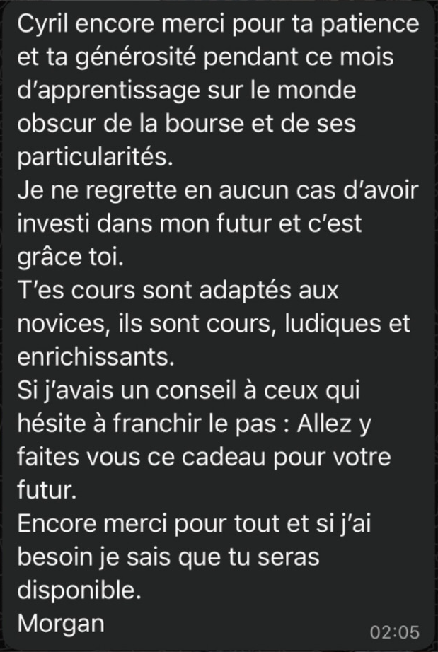Message de Morgan