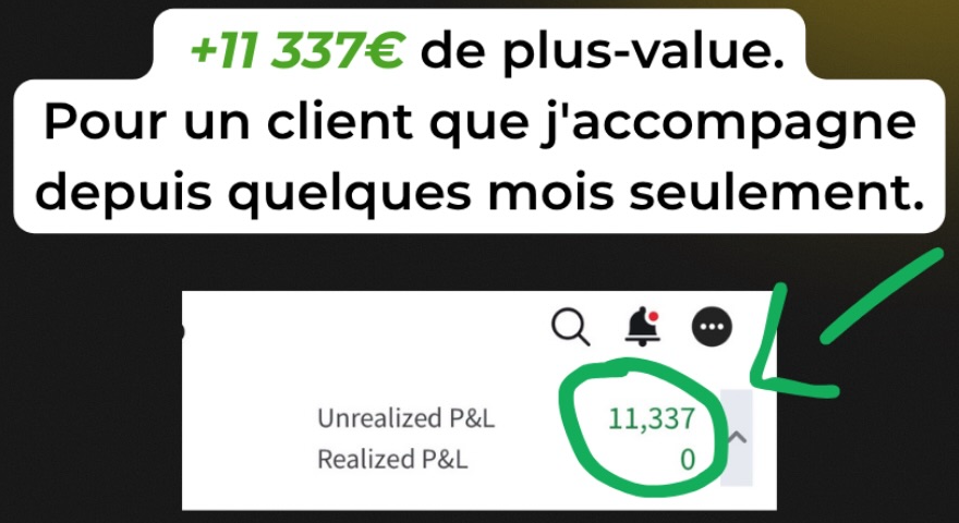 Capture de résultat : +11 337 €