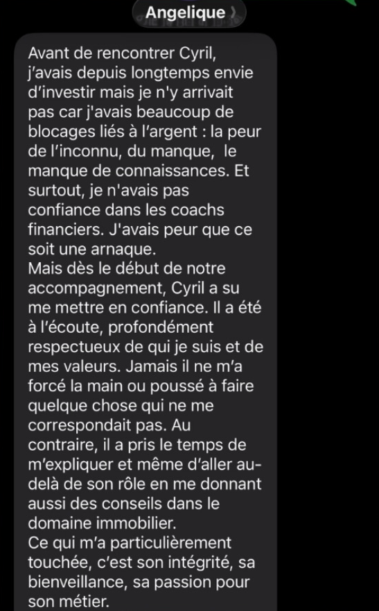 Message d’Angélique